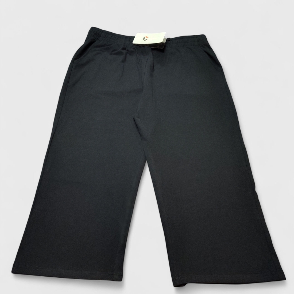 Cakulo Black Soft & Comfy Cropped Capri Pants Size XL - Picture 8 of 10